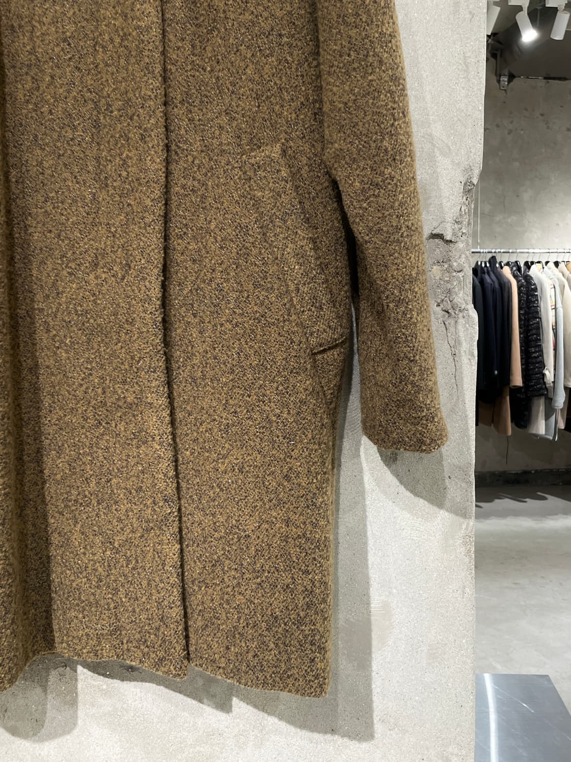 샘소이 샘소이 멜란지 골드 히든 버튼 하이넥 호퍼 자켓 상품이미지5