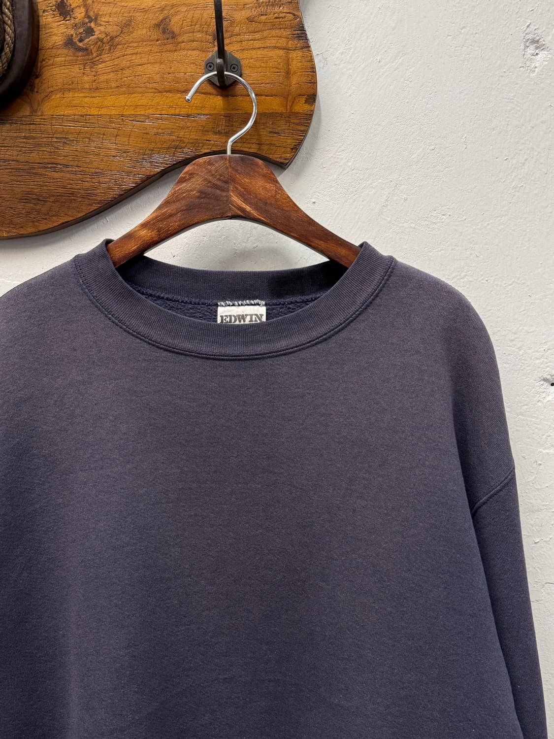 S) 90s USA EDWIN SPORTS Faded Navy Sweat 상품이미지1