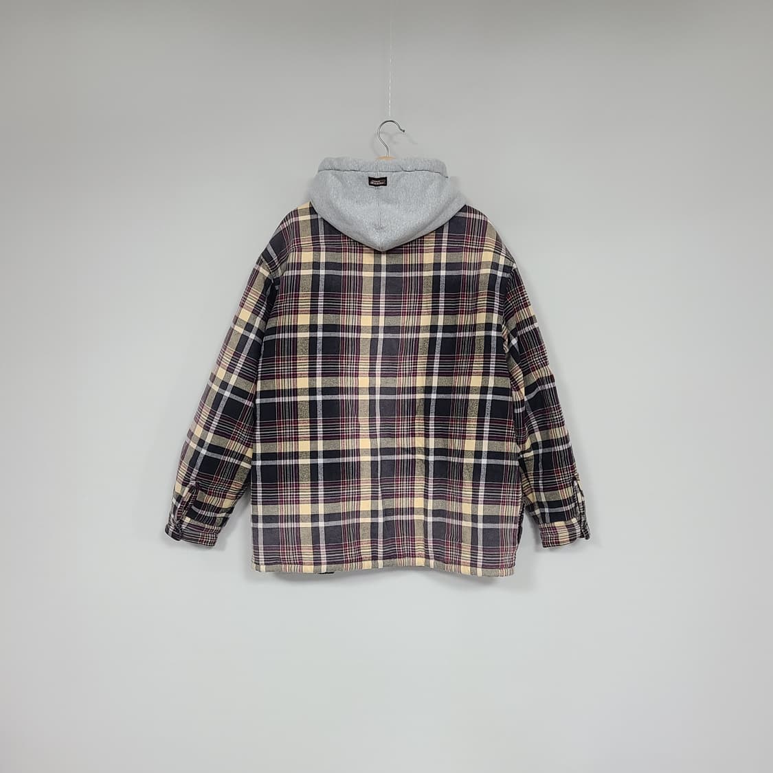 슈프림 X 디키즈 플레이드 후드 집업 셔츠 블랙 XL 상품이미지5