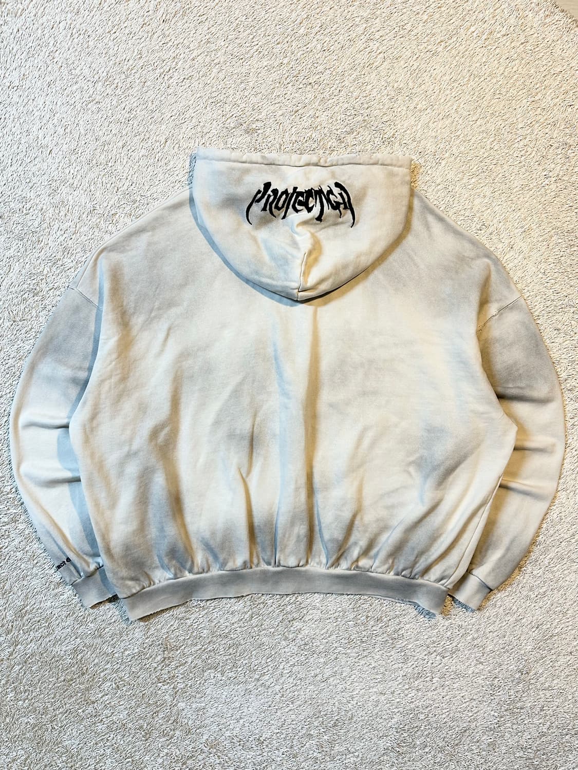 프로젝트 G/R 메탈릭 로고 후드티 아이보리 상품이미지3