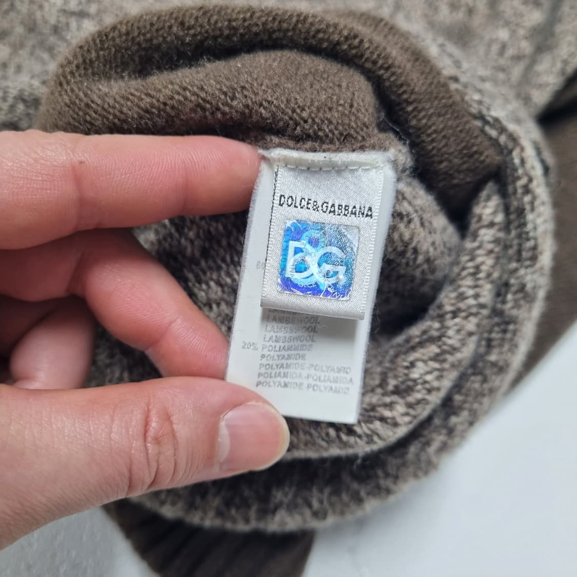 빈티지 DOLCE & GABBANA 투톤 V넥 니트 - 48 상품이미지9