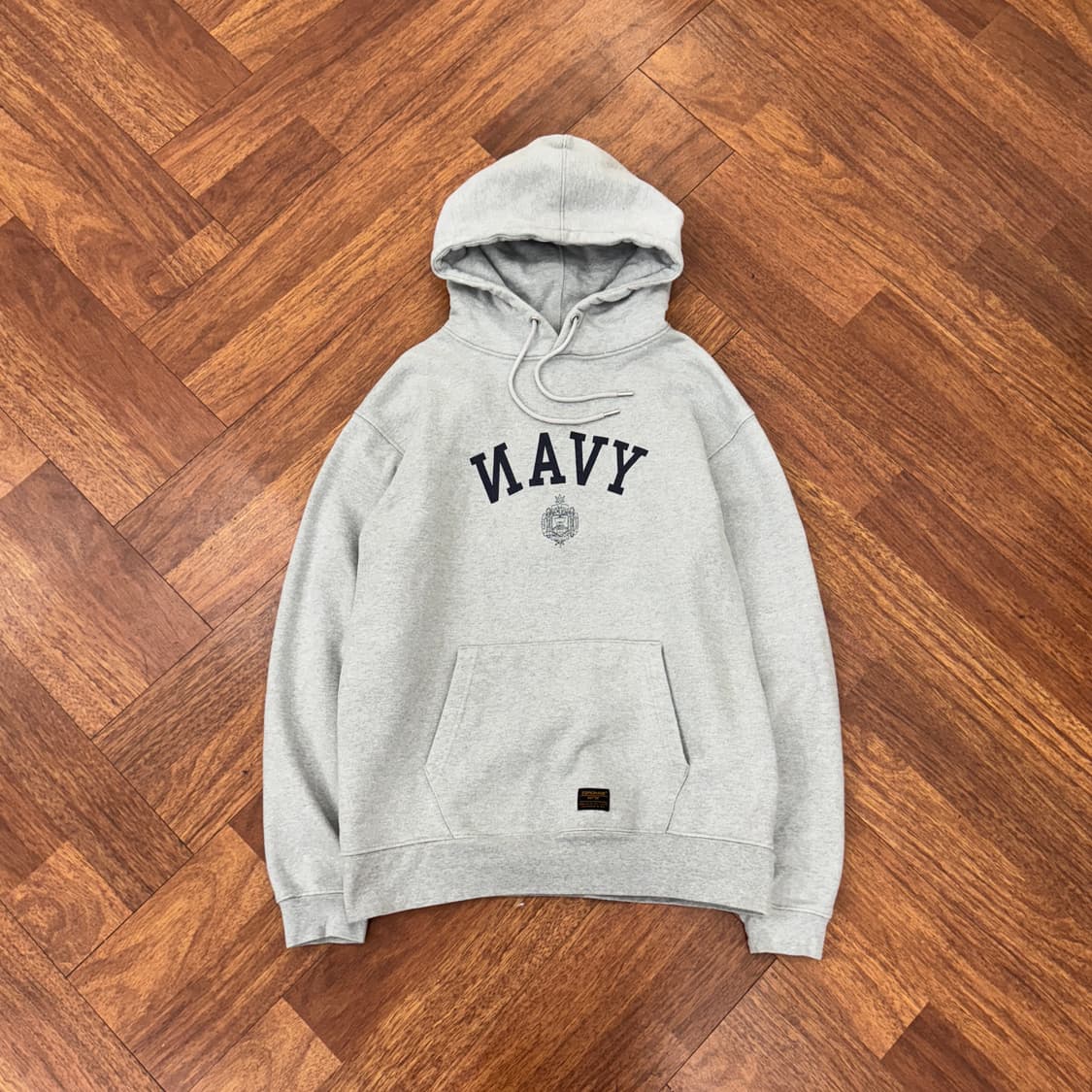 L 에스피오나지 NAVY 로고 해비스웻 후드 티셔츠  상품이미지1