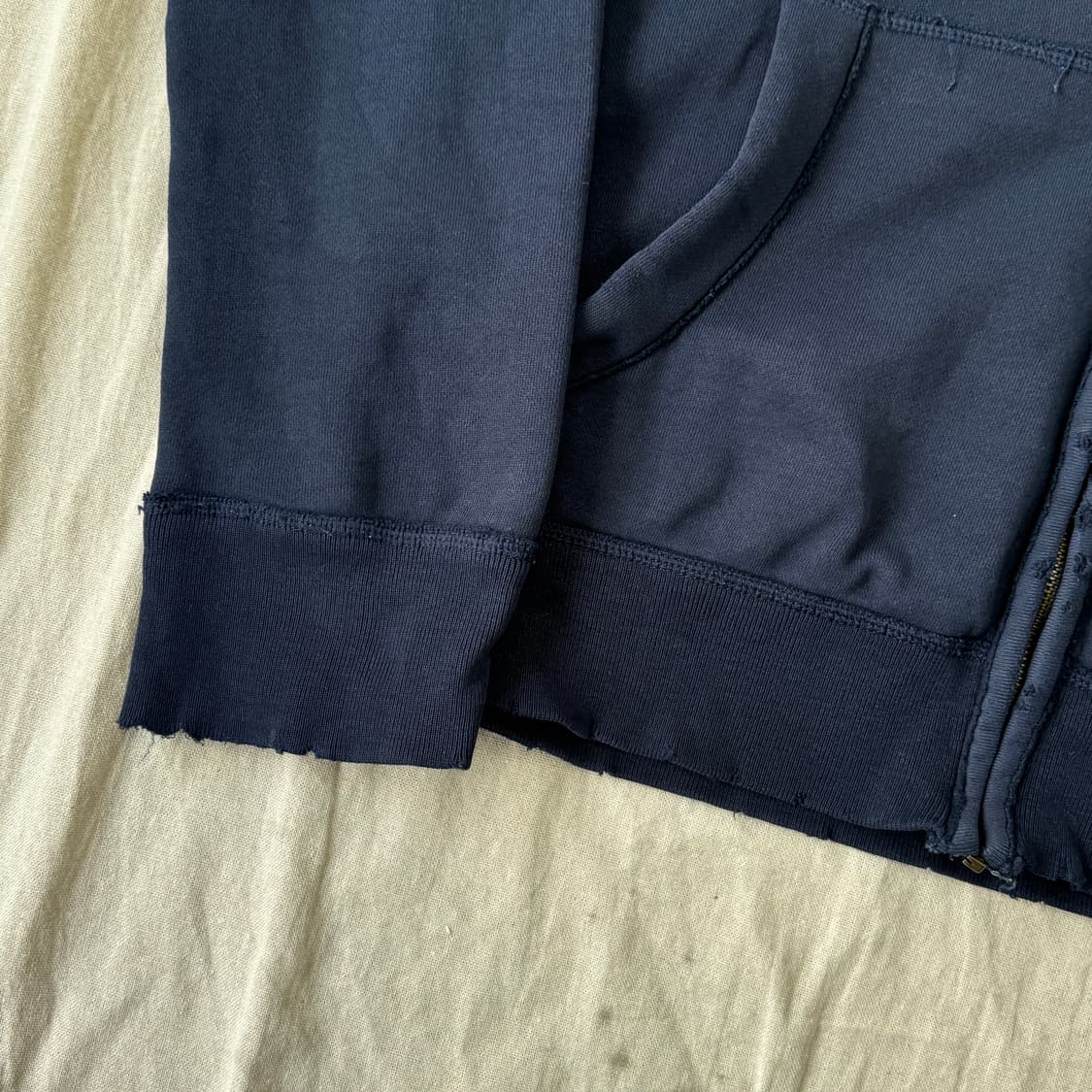 홀리스터 빈티지 데미지 패치 후드집업 XL 상품이미지4