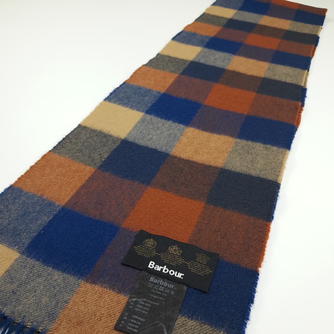 MX248 바버 멀티블록 체크 램스울 목도리 머플러 상품이미지2