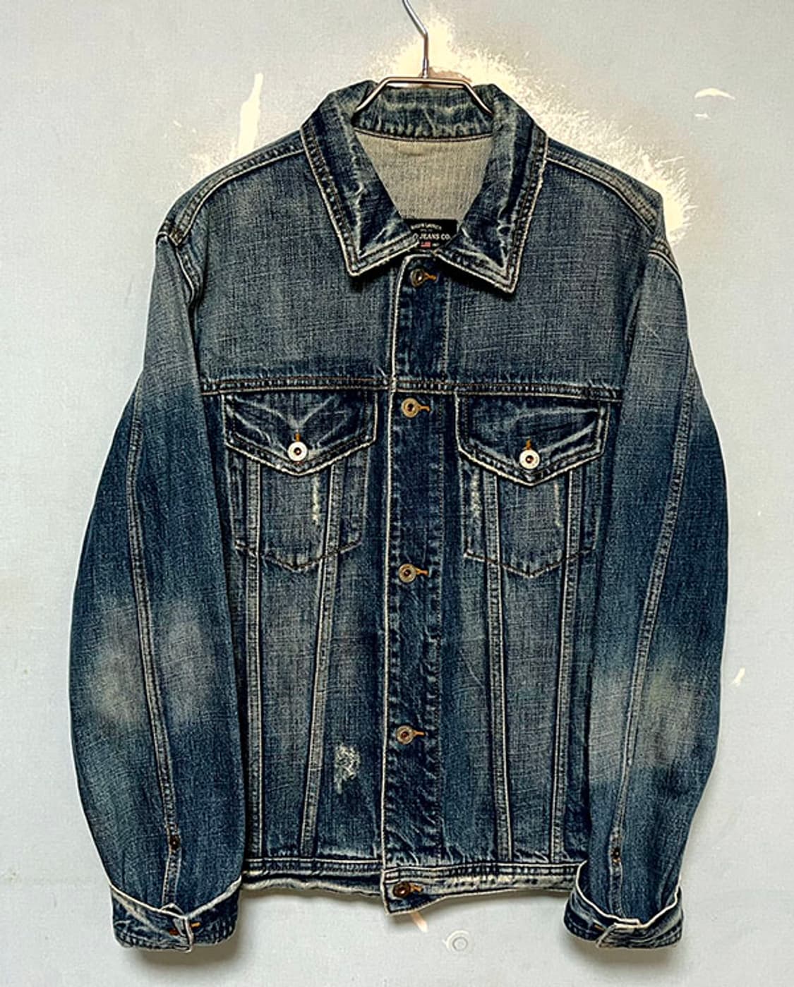 폴로 진스 디스트로이드 남자 데님자켓 트러커 춘추 청자켓 M 95-100 상품이미지1