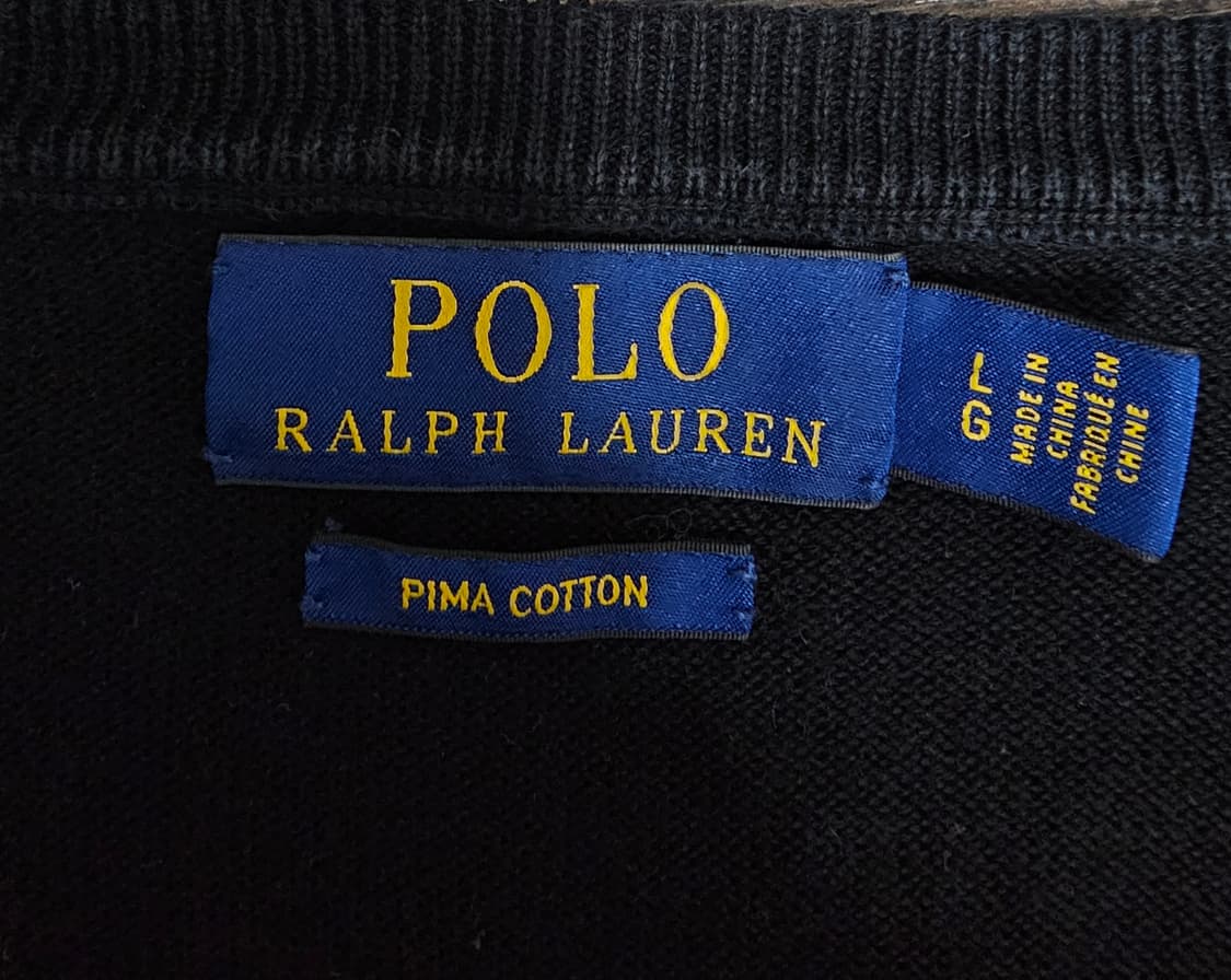 폴로랄프로렌 피마코튼 브이넥니트 L 상품이미지3