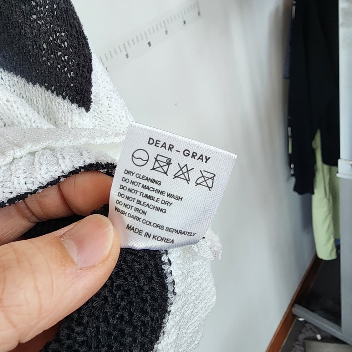 단가라 스트라이프 크롭 니트 상품이미지5