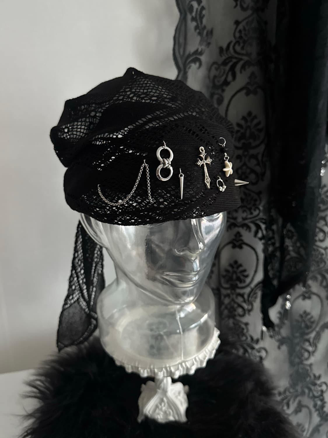 메이드 커스텀 시스루 듀렉 헤어두건 반다나  상품이미지2