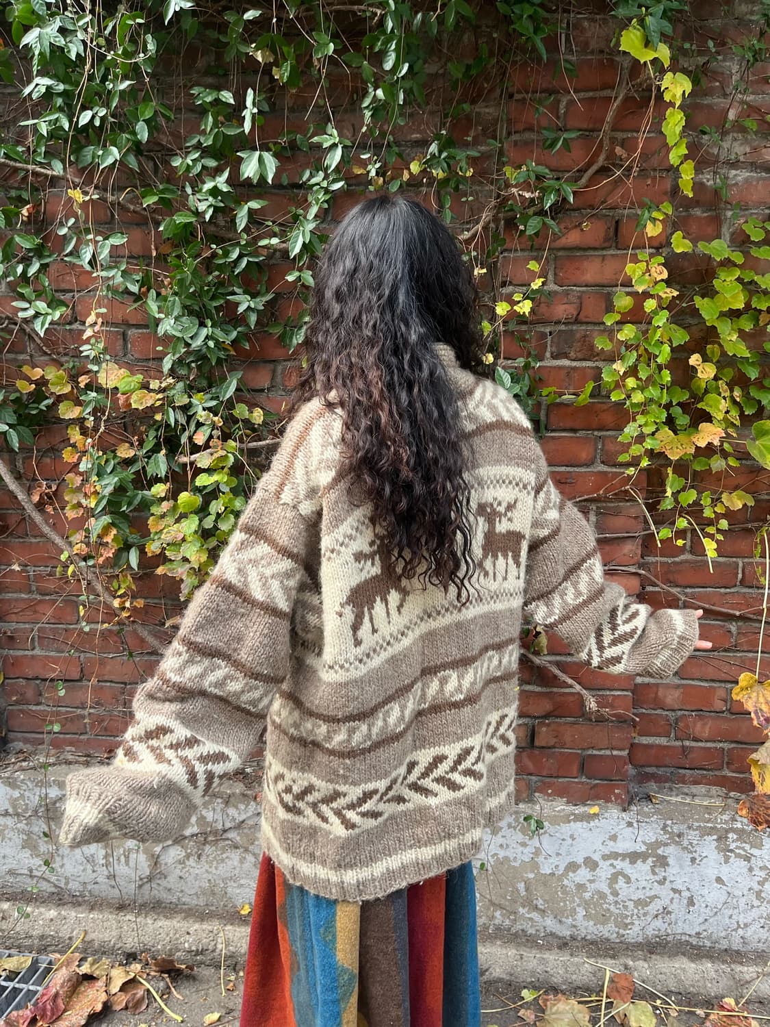 노르딕 패턴 울 니트 가디건 상품이미지7