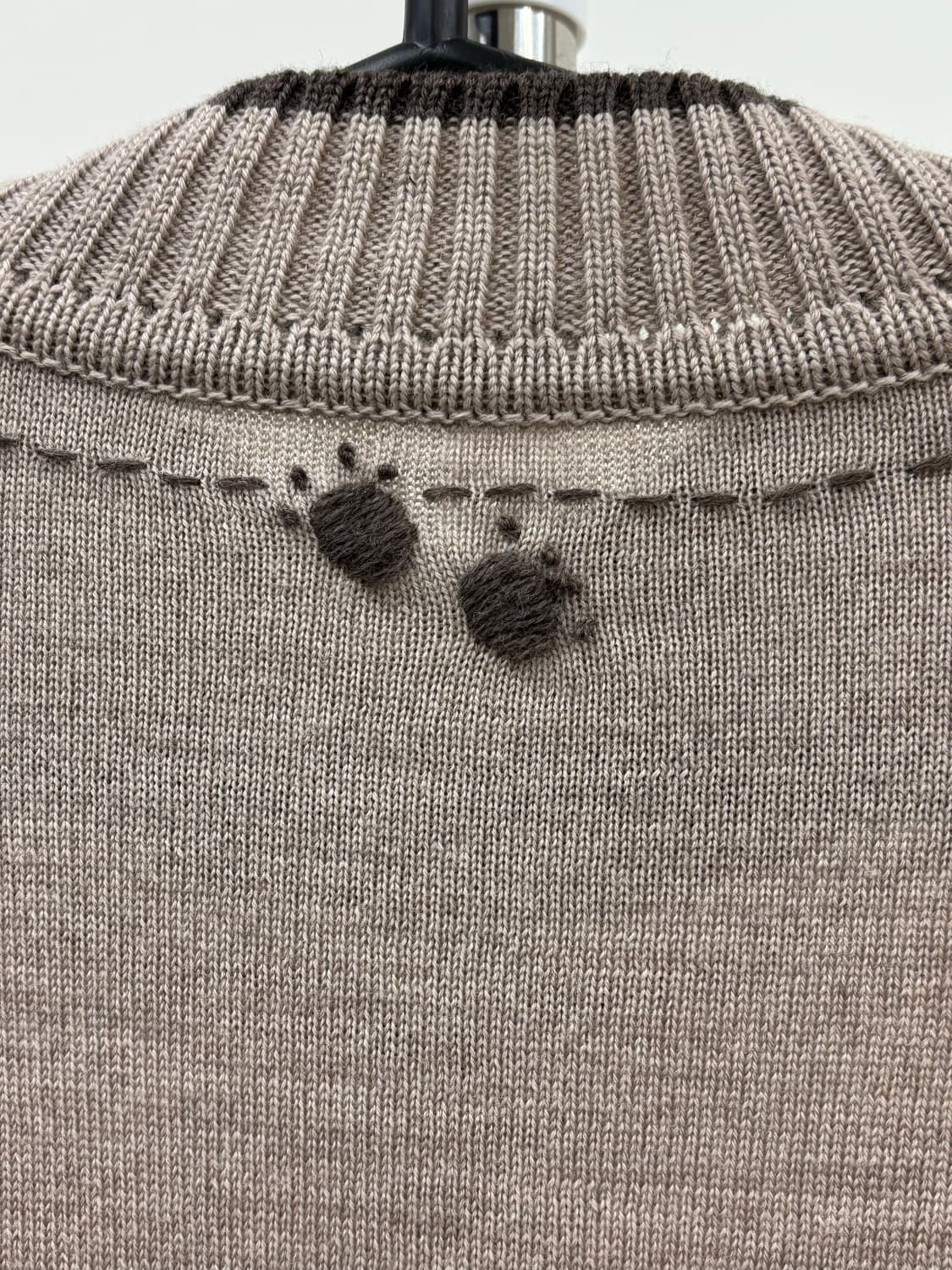 빈티지 울100% 브라운 니트 상품이미지8