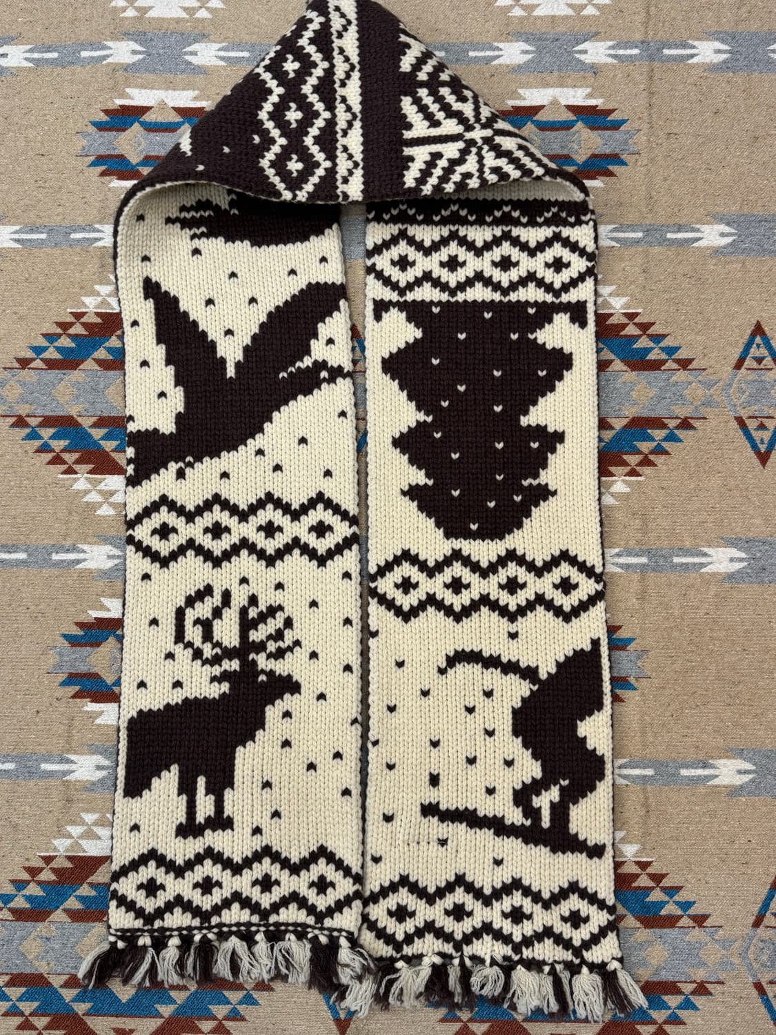 [OS] 빔즈 플러스 노르딕 패턴 자카드 머플러 상품이미지5