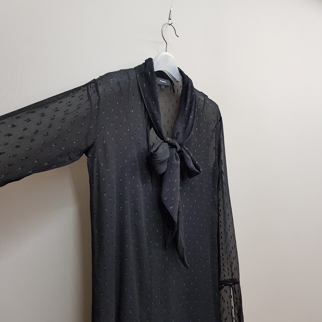 띠어리 메탈릭 실크 스카프 드레스 2사이즈 상품이미지4