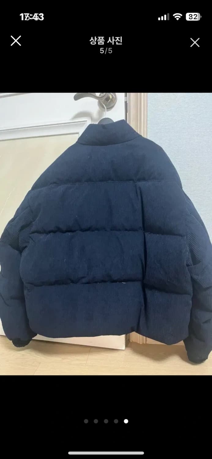키뮤어 코듀로이 패딩 네이비 M 상품이미지5