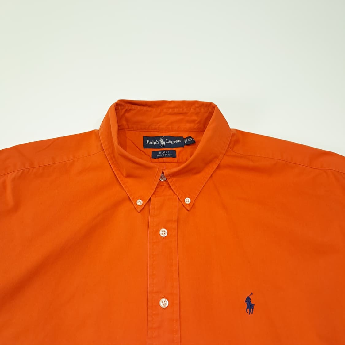 CL611 2XL 폴로 90s 코튼 버튼다운 오렌지 셔츠 남방 상품이미지2