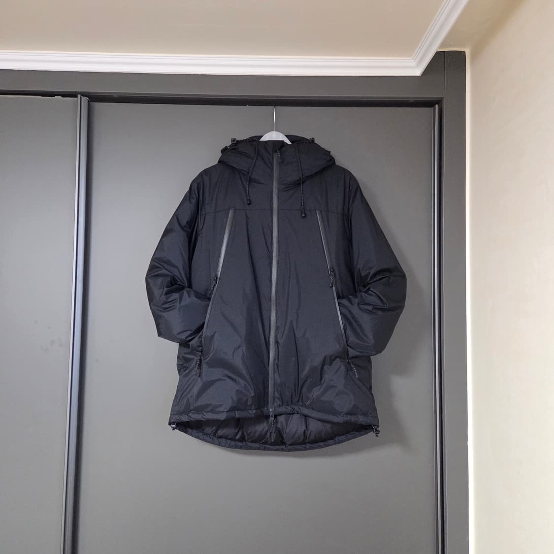 [L] 난가 x 어반리서치 오로라 다운 블루종 블랙 / 패딩 자켓 파카 상품이미지2