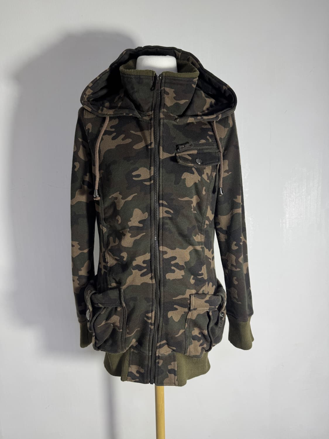 Colza 카모패턴 후드 집업 자켓 y2k lgb goa 상품이미지2