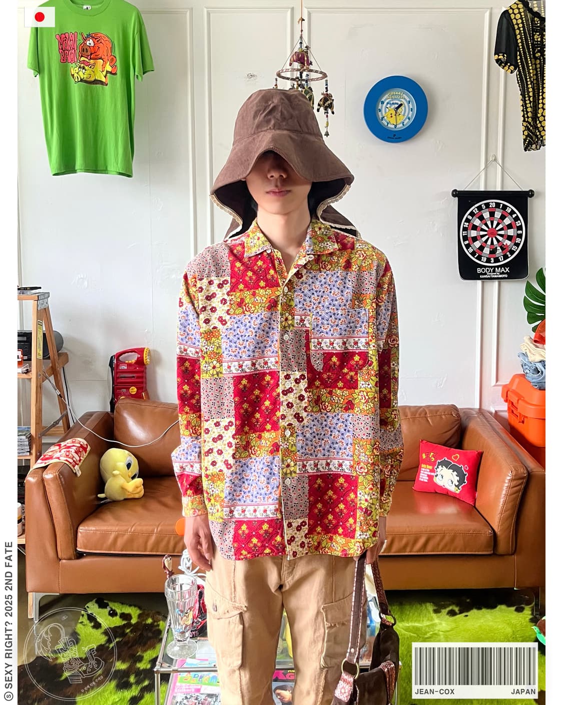 1990s JEAN-COX Japan Floral Mixed Shirt 상품이미지1