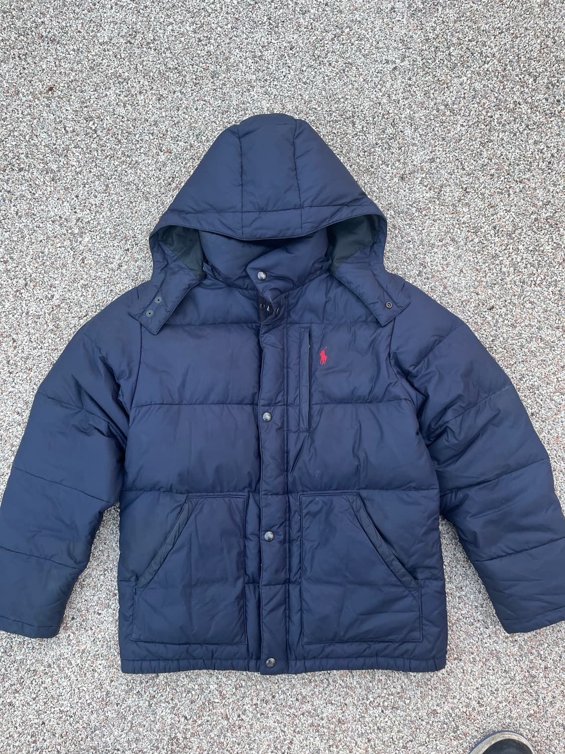폴로 랄프로렌 레드포니 네이비 덕다운 후드패딩(l) 상품이미지2
