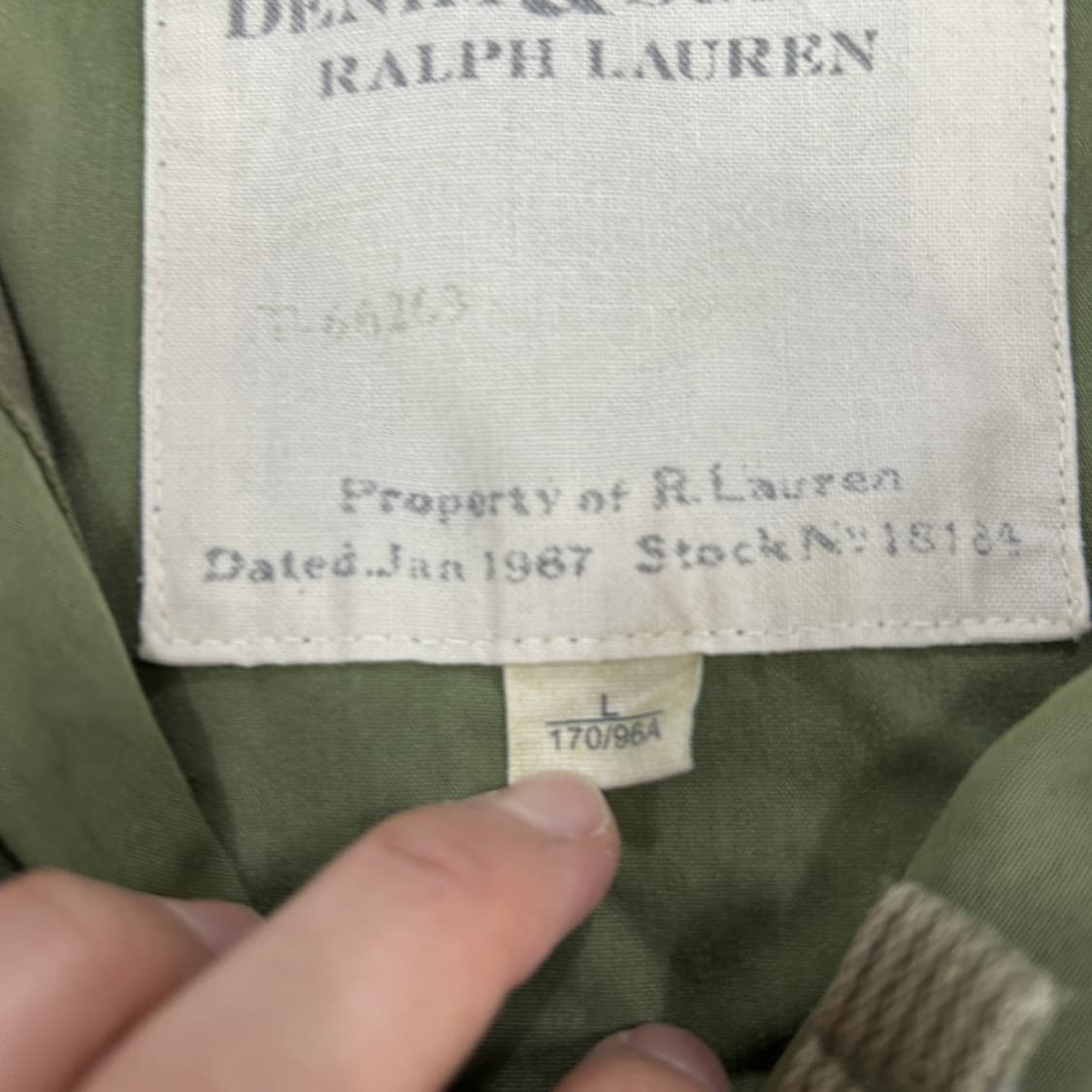 데님앤서플라이 폴로 밀리터리 카키 야상 자켓 L 상품이미지3