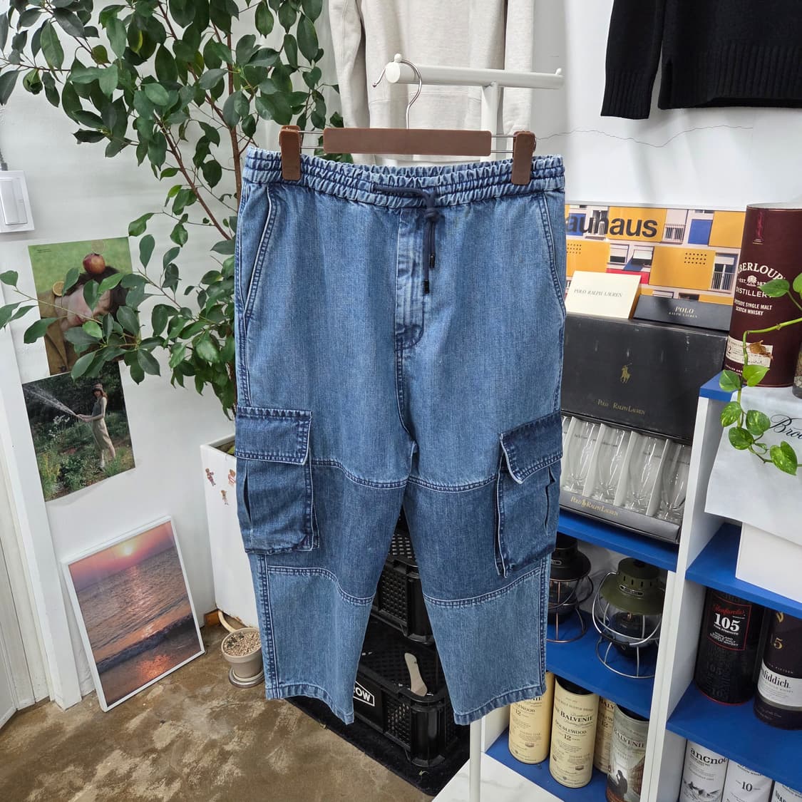 준지 데님 밴딩 카고팬츠 44 상품이미지1