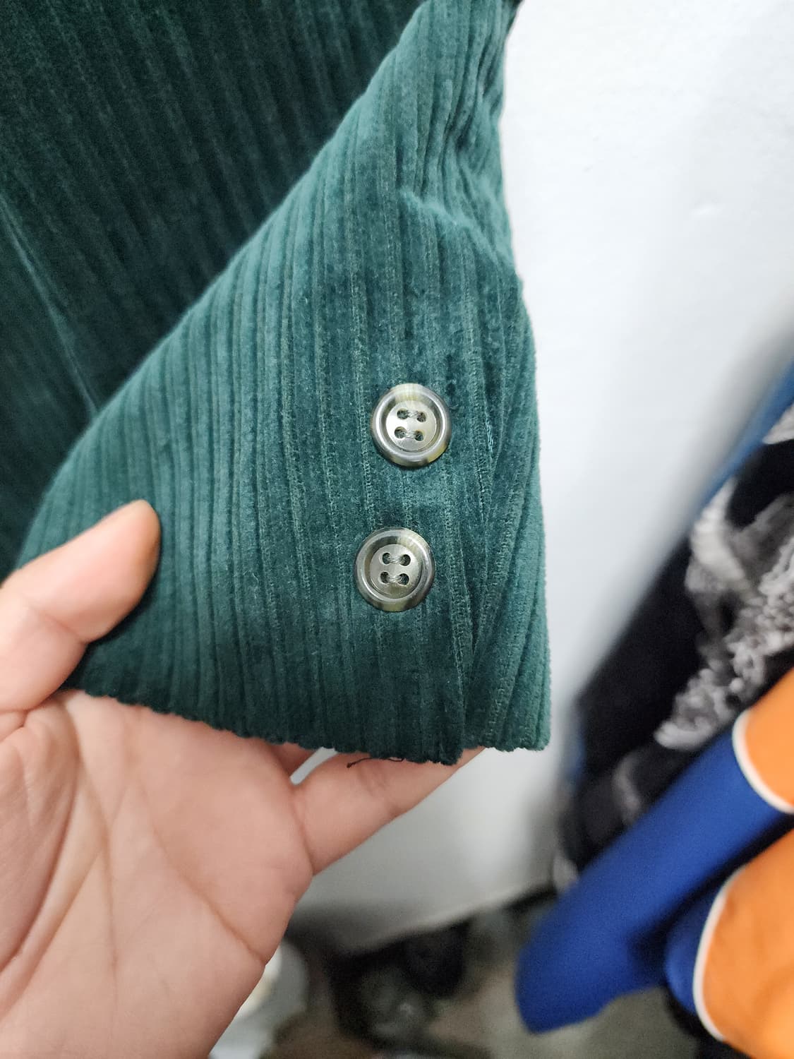 bachaRach 빈티지 딥그린 코듀로이 블레이저 상품이미지3