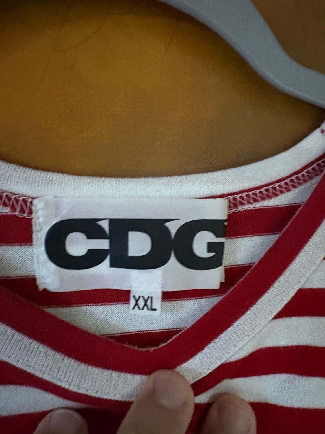 CDGCDGCDG 롱스트라이프 레드 2XL 상품이미지5