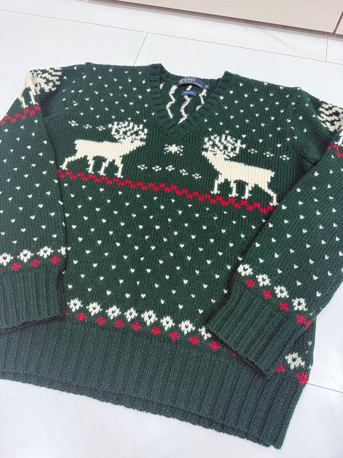 폴로 랄프로렌 크리스마스 울니트 M사이즈 상품이미지1