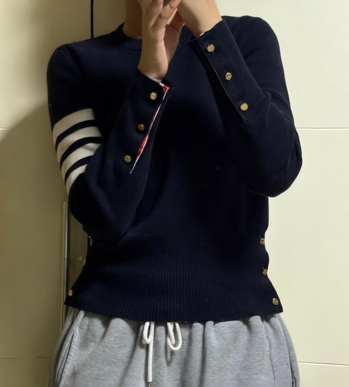 톰브라운 밀라노 스티치 금장버튼 니트 0사이즈 상품이미지1