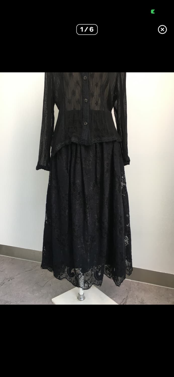 Black gothic lace skirt  상품이미지1