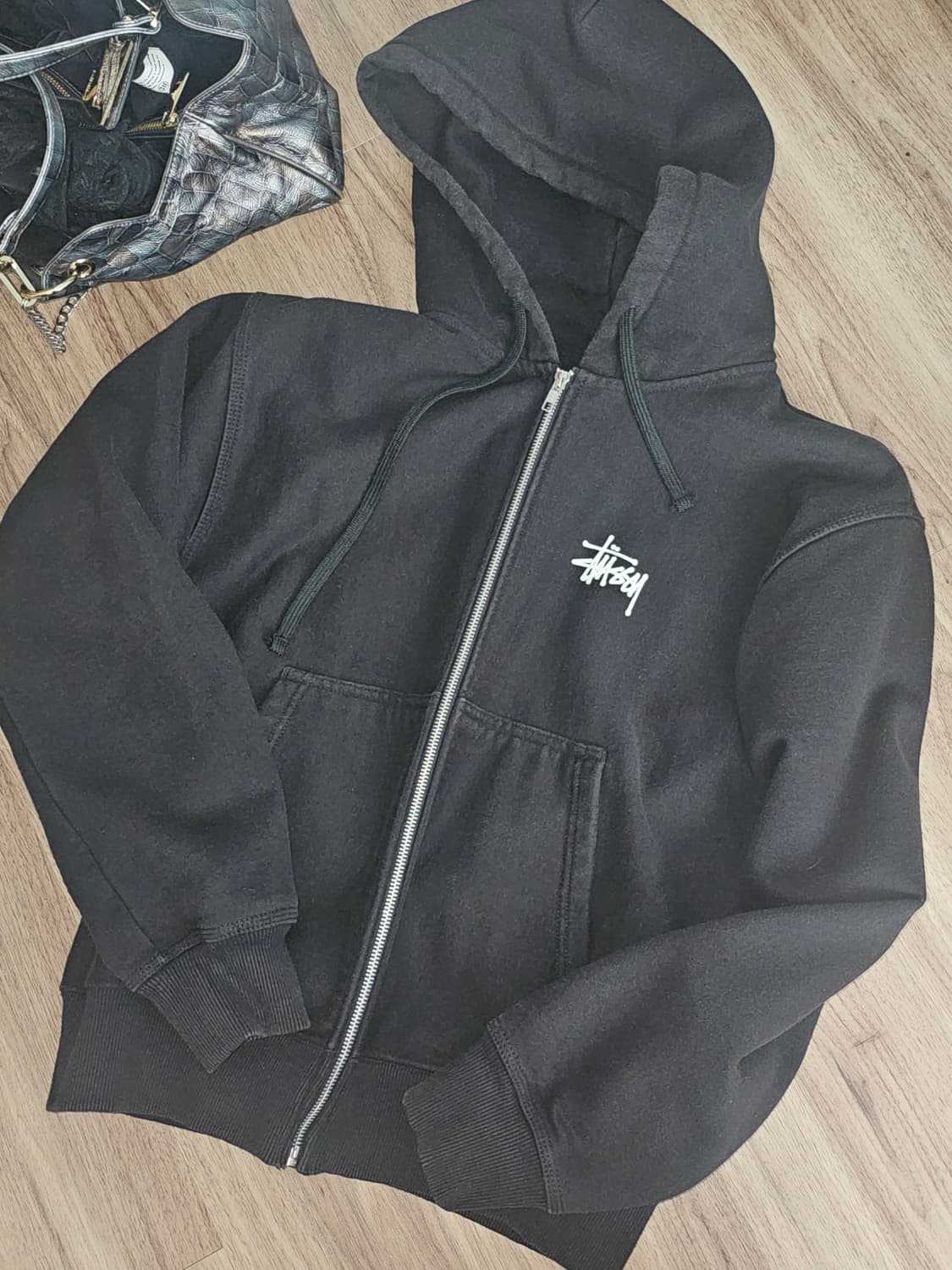 [정품/S] 스투시 후드집업 블랙  상품이미지1