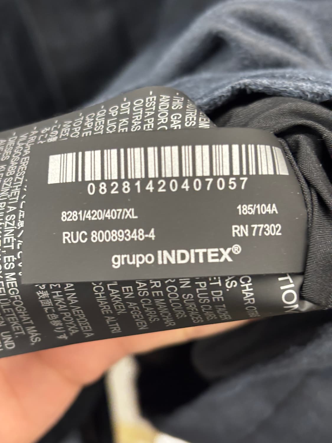 ZARA 왁싱 이펙트 점퍼 네이비  상품이미지4