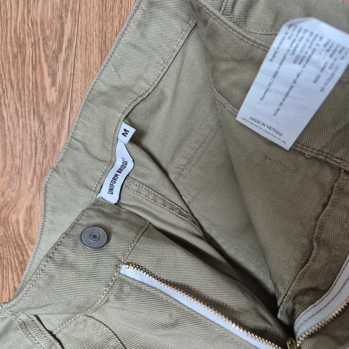 유니폼브릿지 퍼티그팬츠 와이드핏 M 2023년도 베이지 상품이미지3