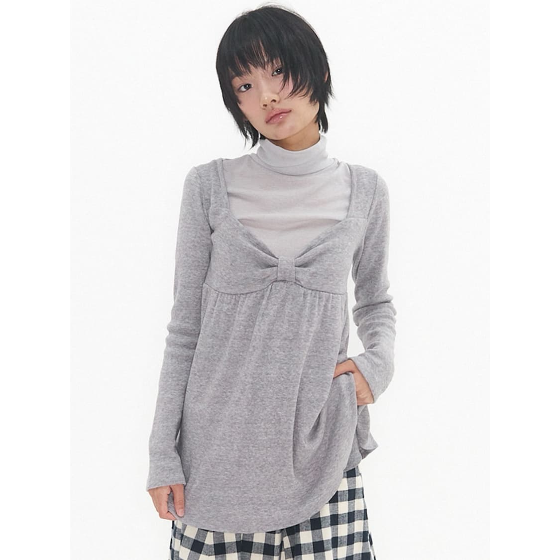 익스파이어드걸 밤비 소프트 탑 라이트그레이 상품이미지6