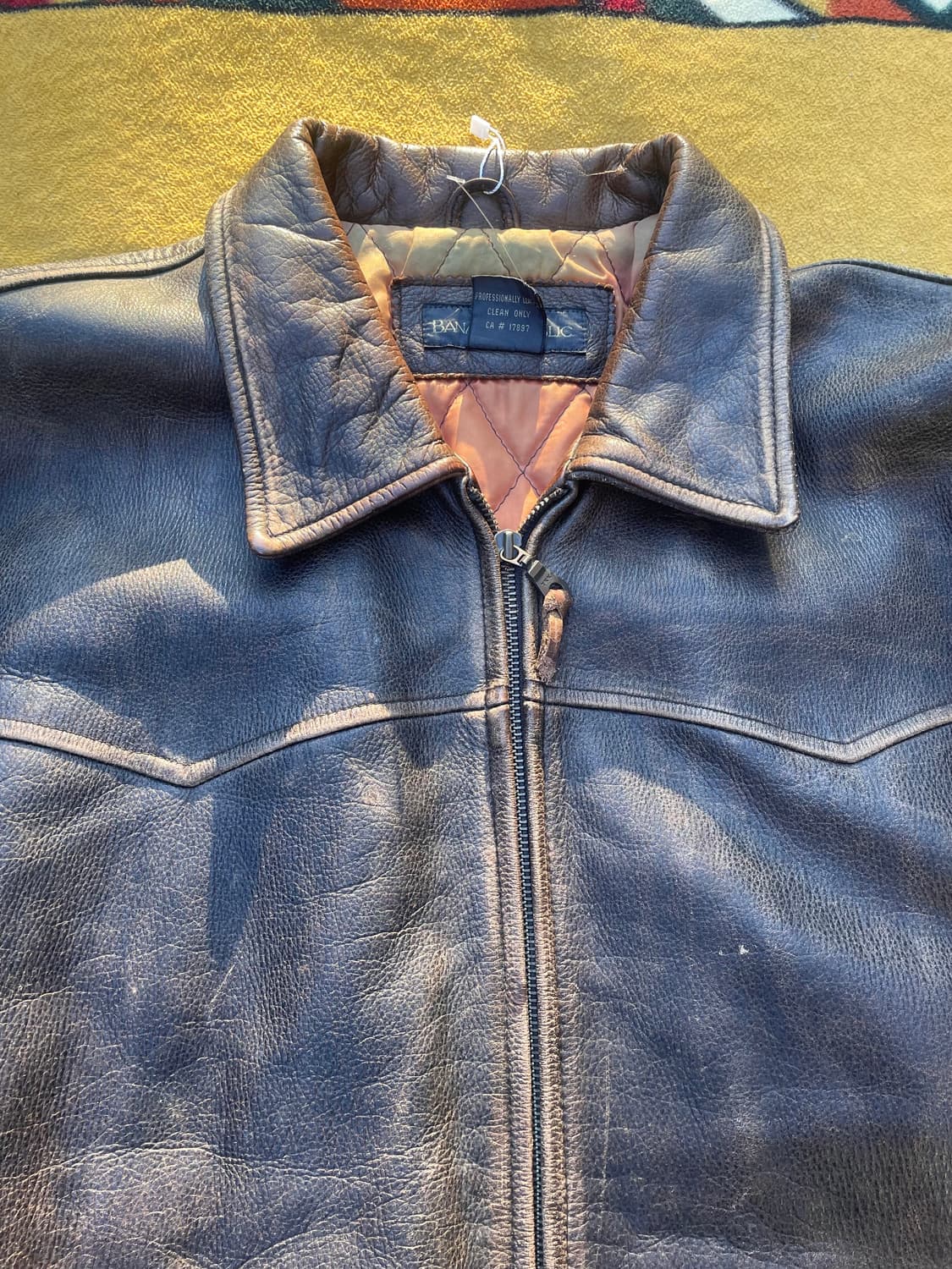 바나나리퍼블릭 빈티지 브라운 웨스턴레더자켓 상품이미지4