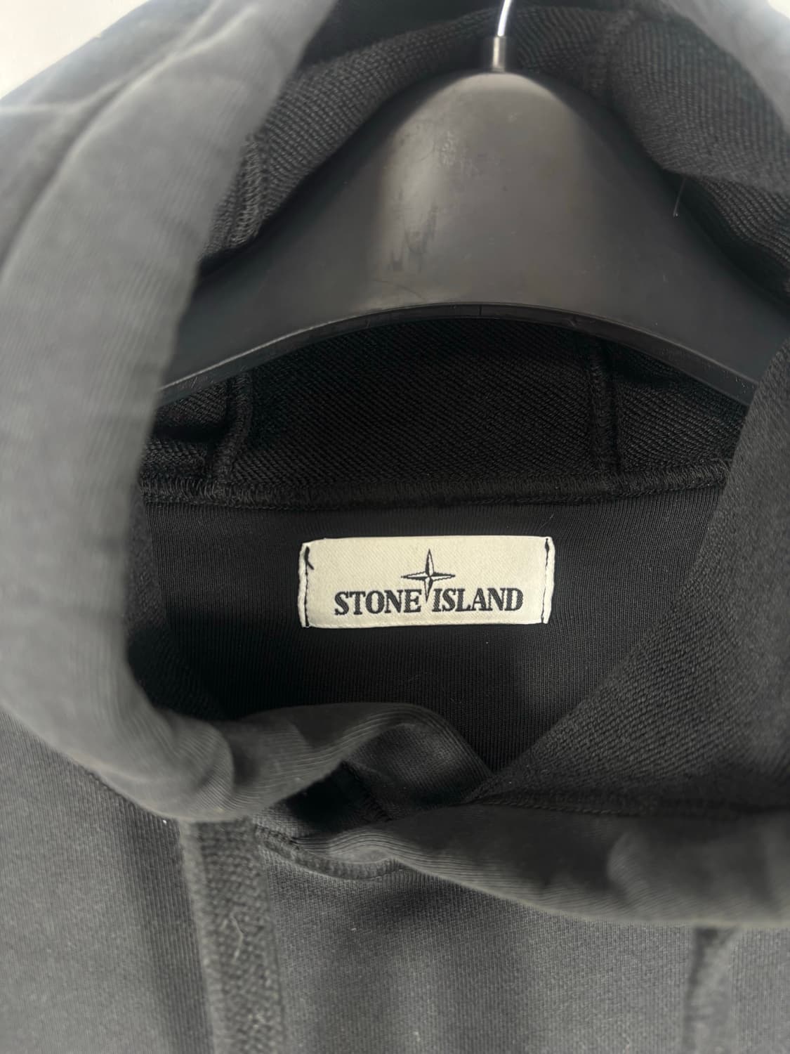 (정품/XXL)스톤아일랜드 스웨트 블랙 후드티 상품이미지4