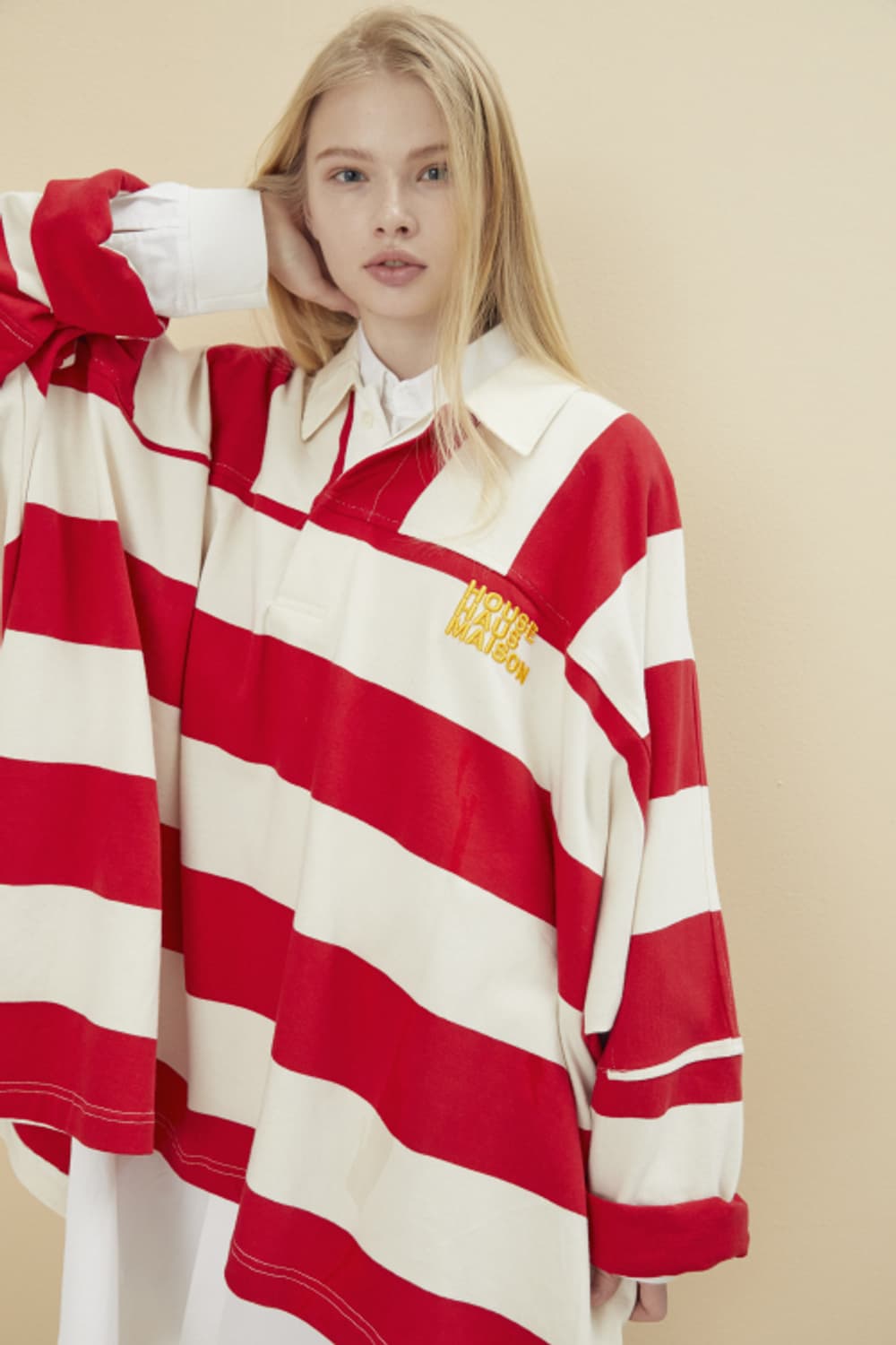 노앙 오버사이즈 럭비셔츠 상품이미지1