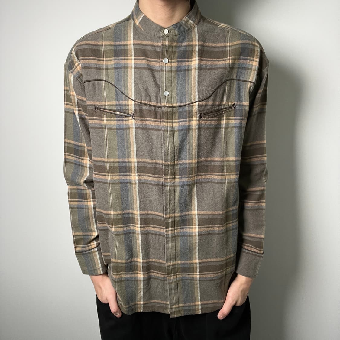 pendleton 펜들턴 체크 패턴 웨스턴 셔츠 L 상품이미지3