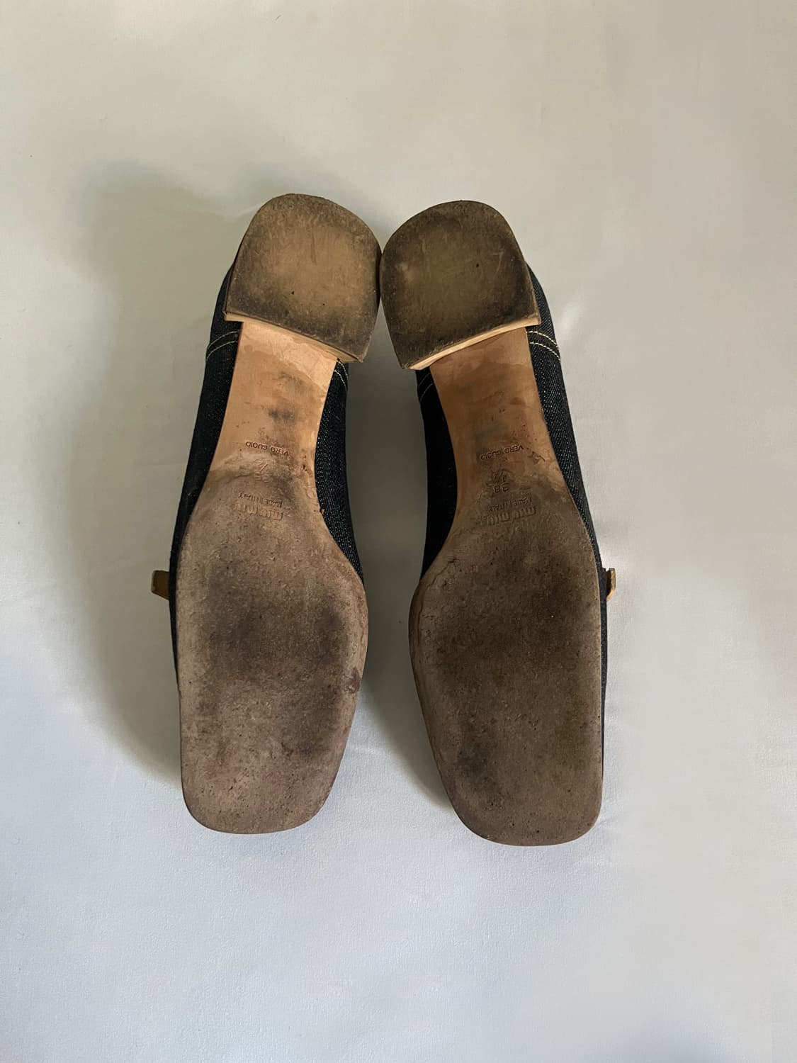 미우미우 00s 스퀘어 토 버클 로퍼 상품이미지10