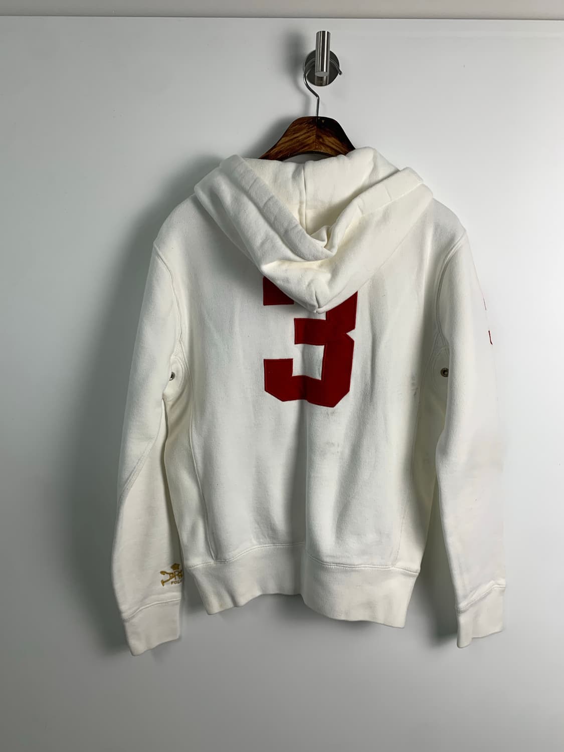 폴로 랄프로렌 럭비 빅포니 화이트 후드티 상품이미지4