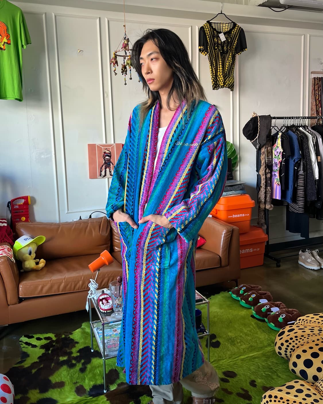 TEKA Japan Ethnic Pattern Smoking Robe 상품이미지2