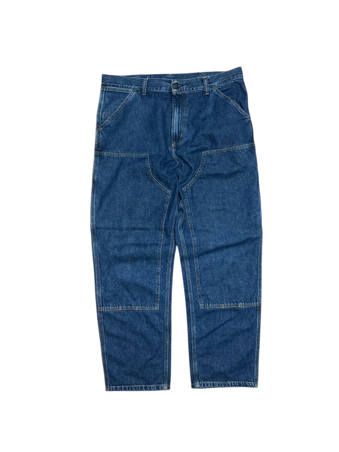 칼하트 wip 더블니 데님 스미스 블루 스톤 워시드 상품이미지2