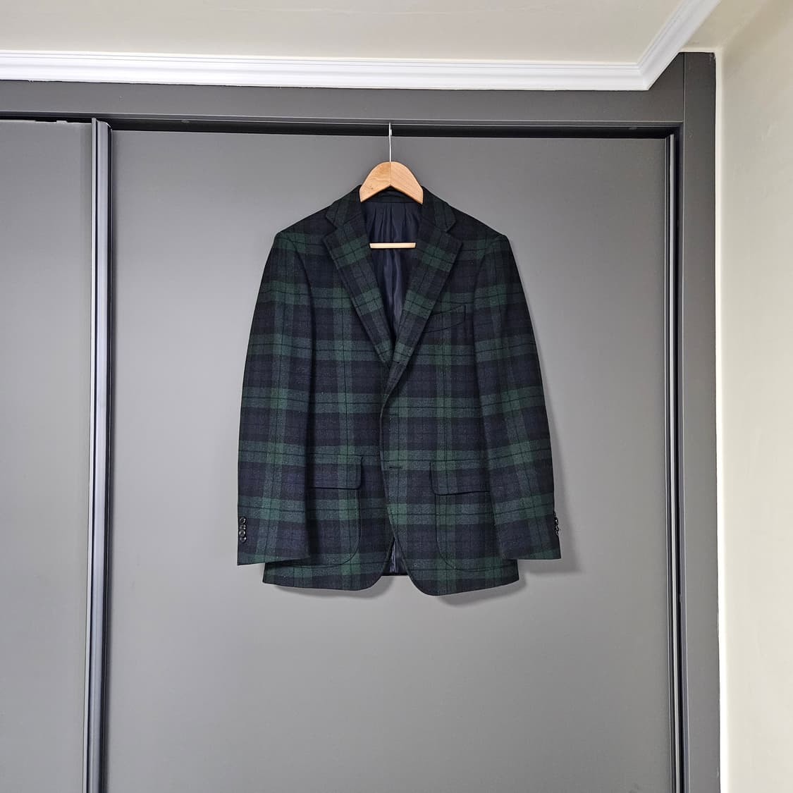 [46] 맨온더분 블랙와치 타탄체크 울트위드 자켓 / 아브라함문 블랙워치 상품이미지1