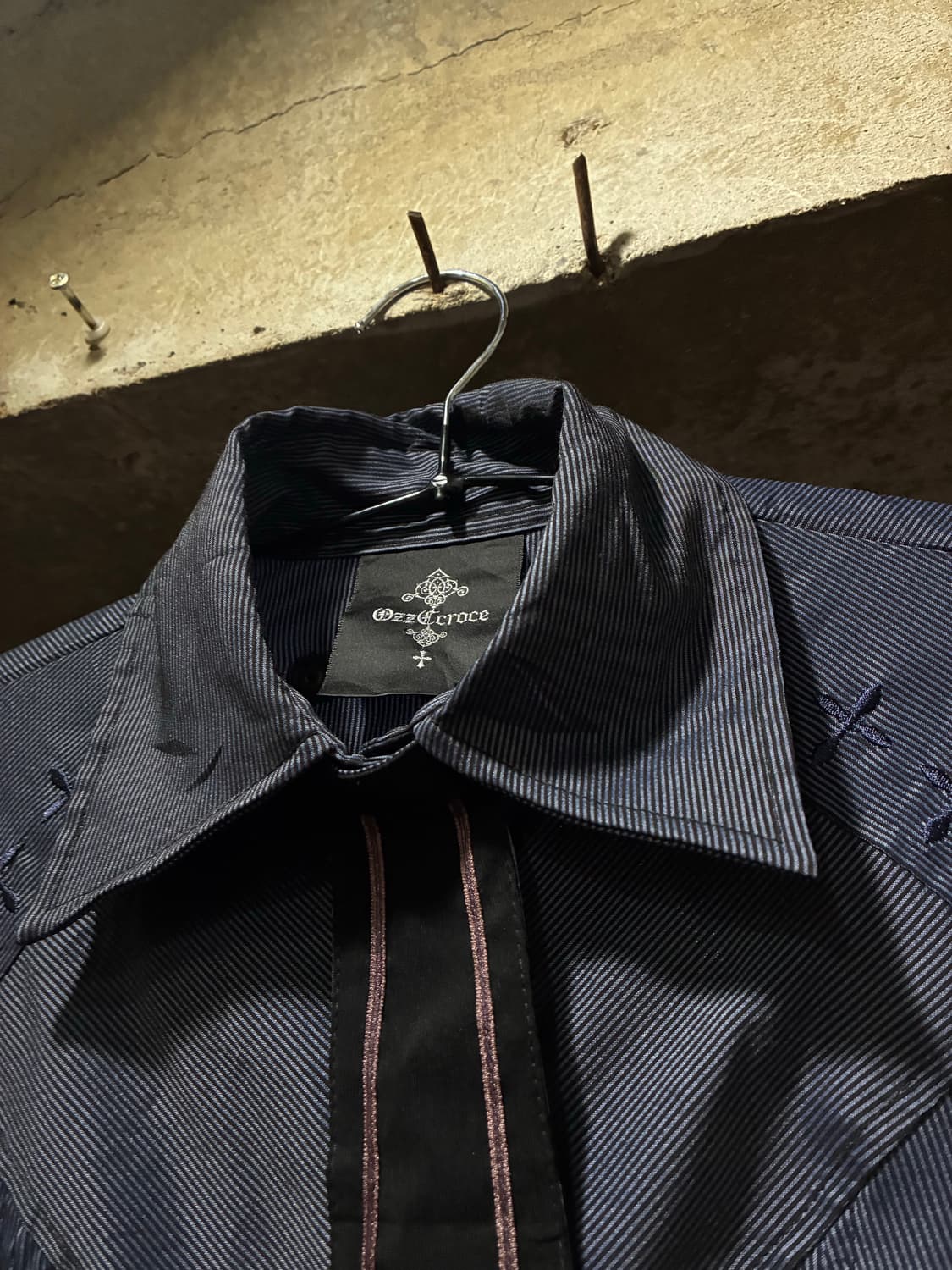 Ozz Croce 오즈온 넥타이 포인트 셔츠 상품이미지3