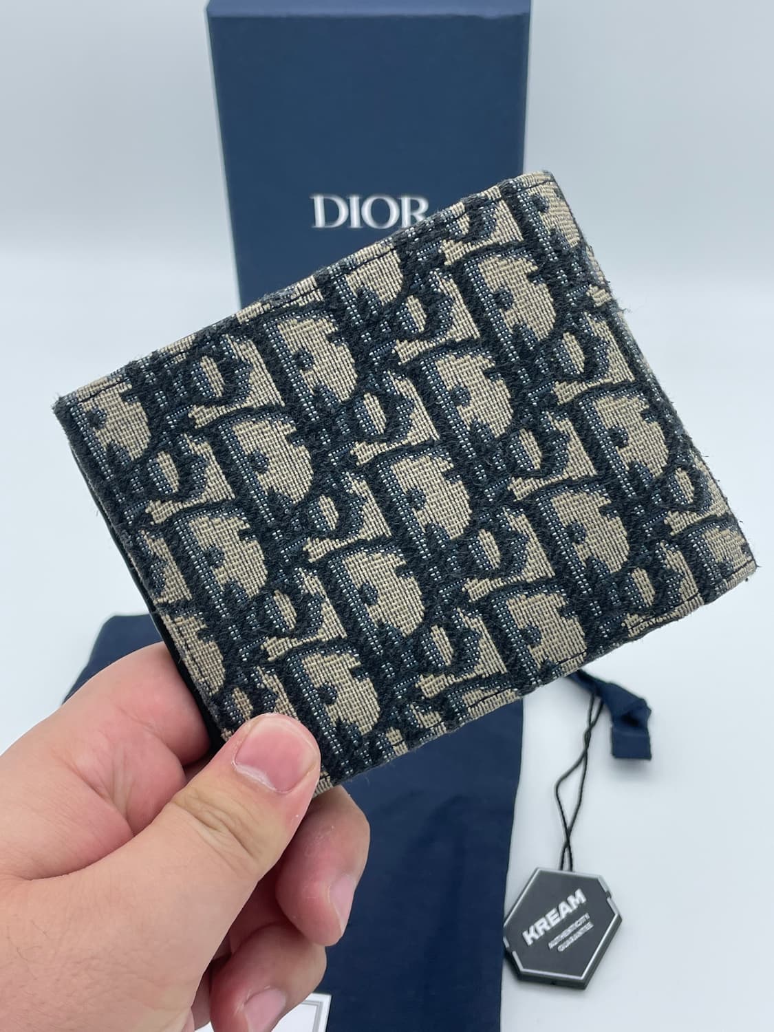 [ 풀구성 / 새상품급 ] 정품 디올 오블리크 반지갑 베이지 상품이미지3