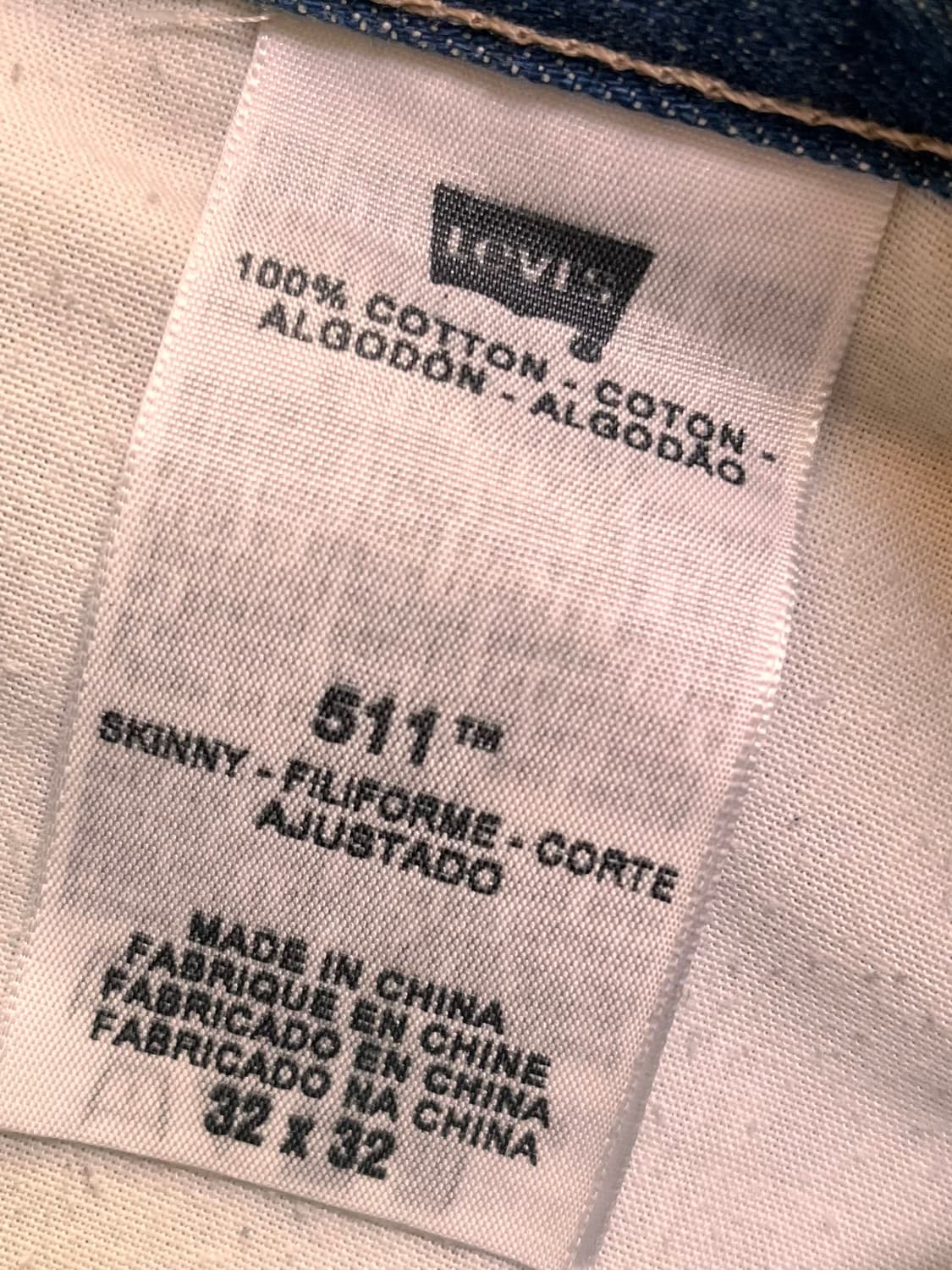 리바이스 511 데님팬츠 32x 32 상품이미지5