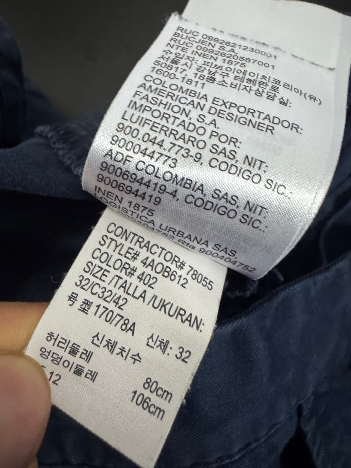 캘빈클라인 진스 빈티지 워크 치노 반바지 네이비 32 상품이미지4