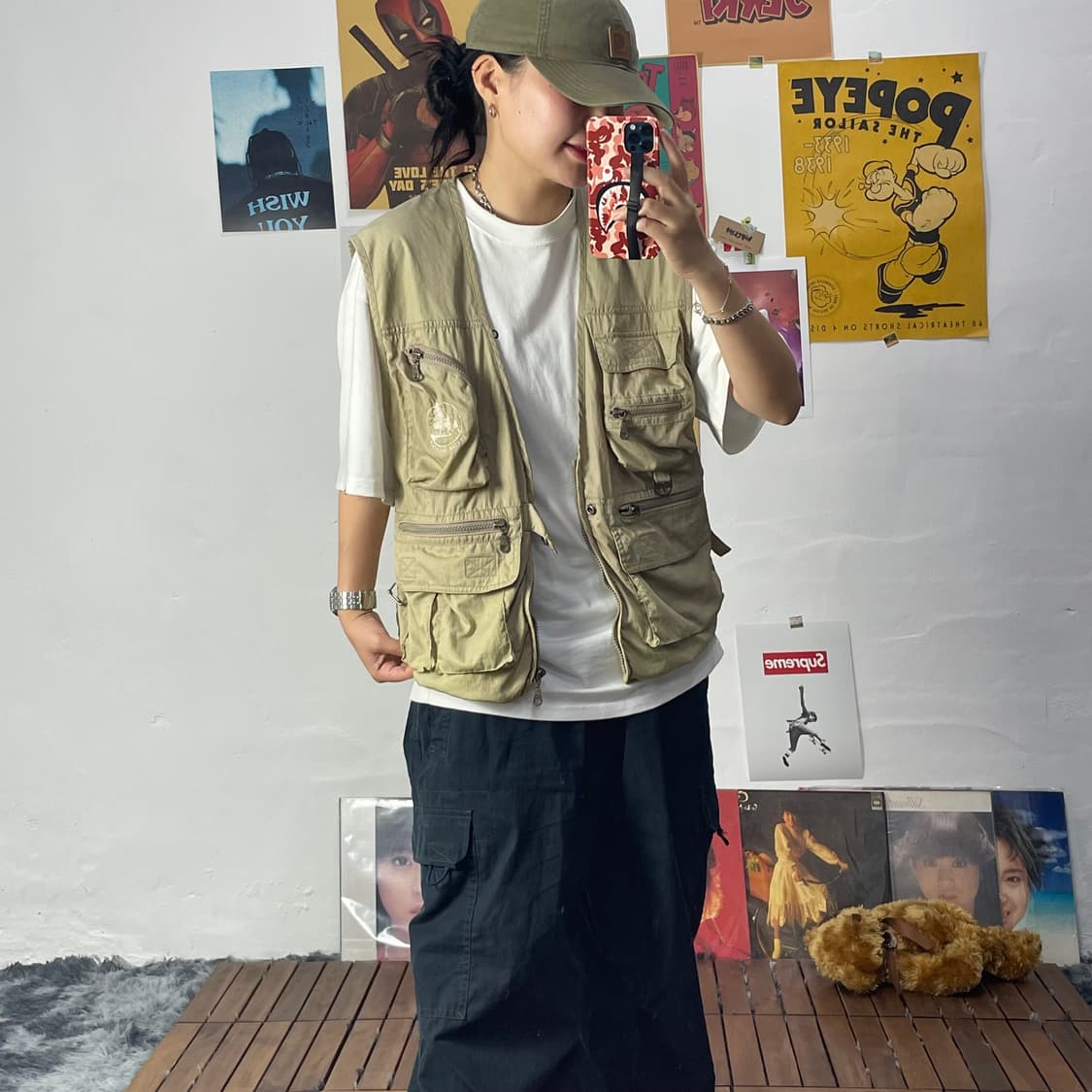 [L]빈티지 피싱 베스트 상품이미지4