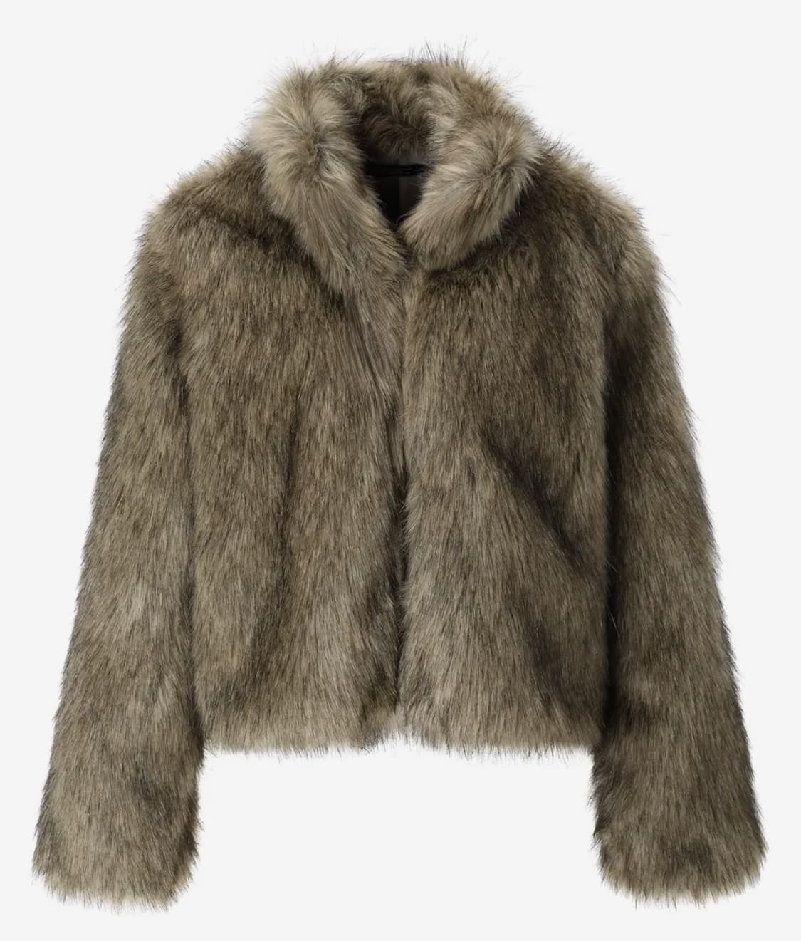 이네기 퍼자켓 베이지 Inegi high neck fur jacket 상품이미지1