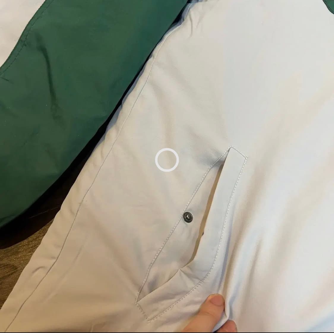 FCMM 리버시블 경량패딩 컬러블럭 그레이-그린 후드패딩자켓 상품이미지8