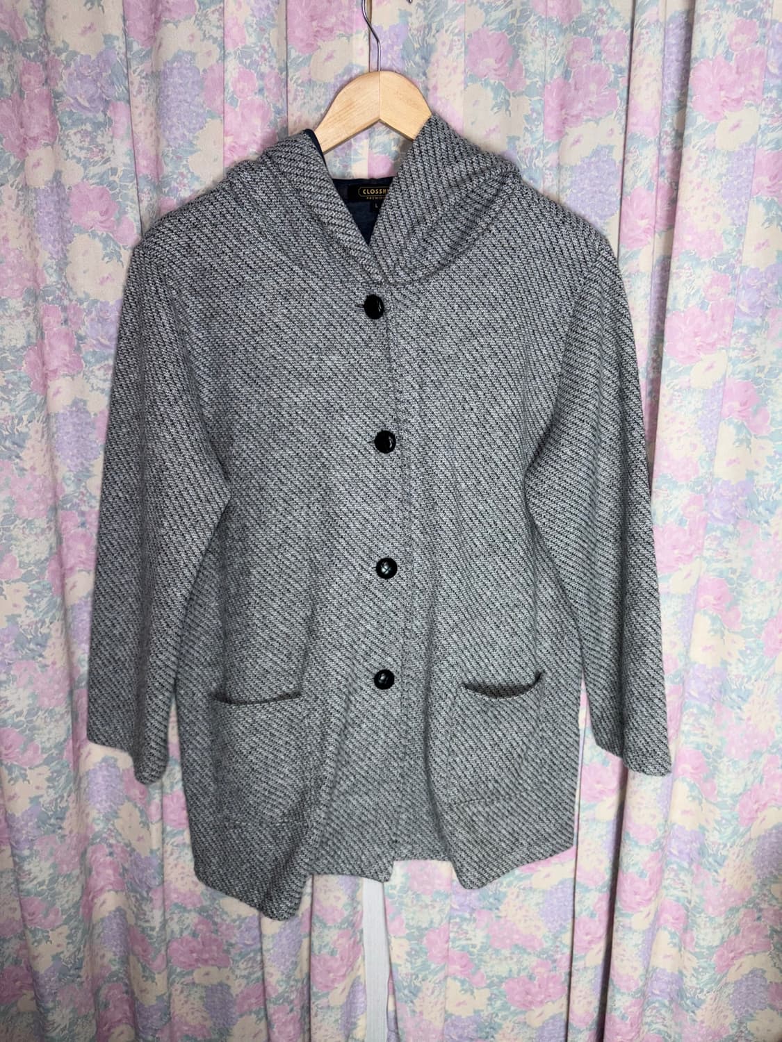 그레이 보카시 후드 코트 상품이미지5